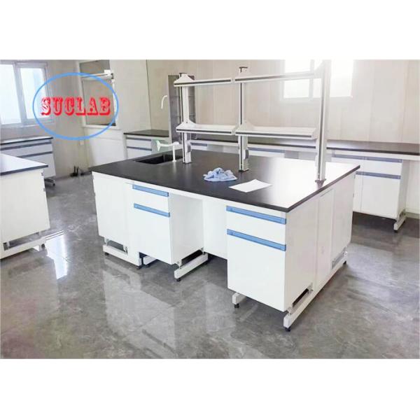 Chemistry Lab Workbench & Chemical Laboratory Bench Suppliers  with Chemical-resistant Laminate Work Surface Multiple Cabinets and Wood Materials