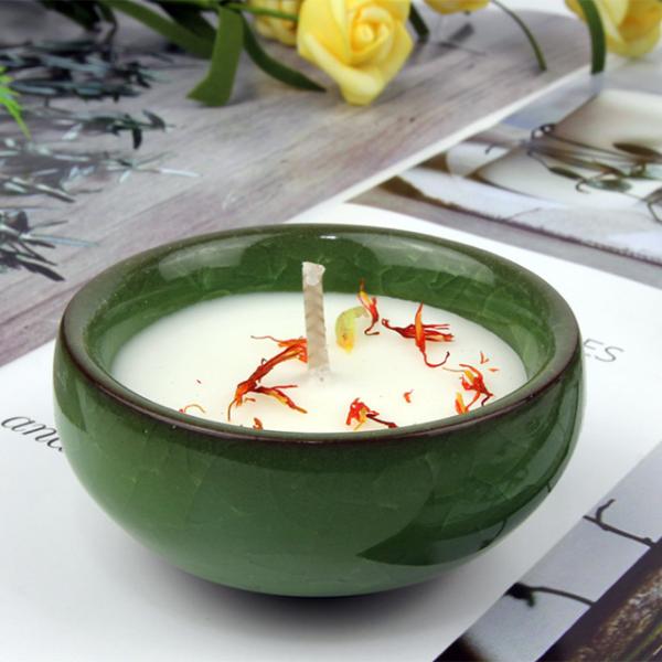 Luxury Wedding Decoration Home Scented Candles Ceramic Jar Candle Holder