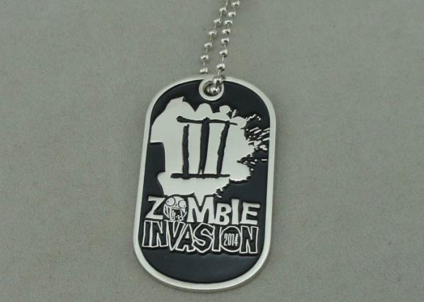 Nickel Double Side Police Personalised Dog Tags Die Stamped Soft Enamel