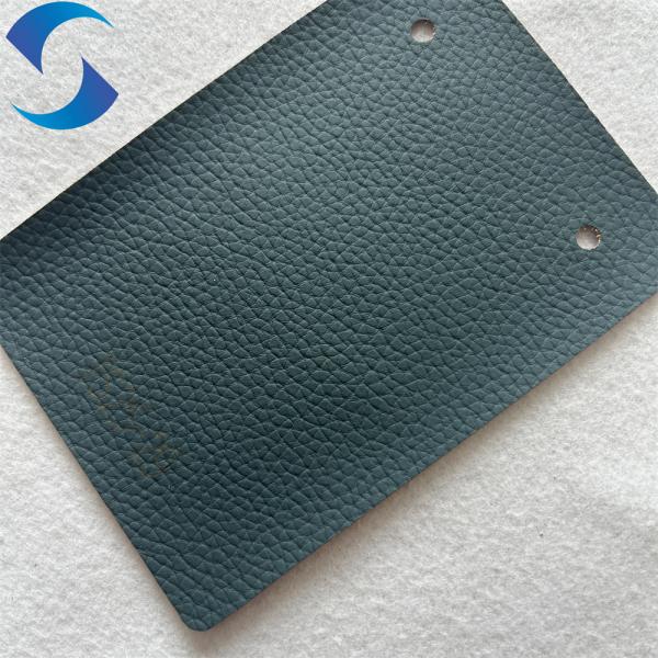 0.8mm PVC Leather with brushed Backing dark green synthetic leather manufacture for sofa