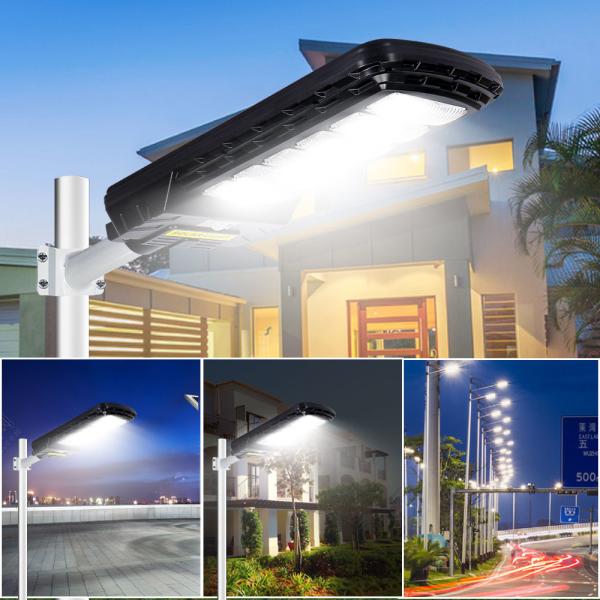 Alta luminosidade Tempo de trabalho longo Outdoor 50W 100W 150W 200W 250W 300W Pole Led Solar Street Light Bateria