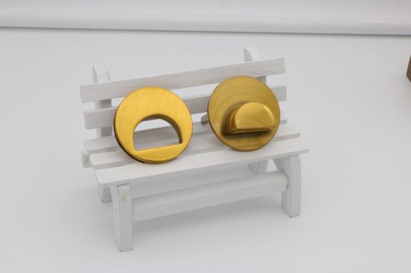 Leather bag metal fittings fashion round shape OEB gold color twist lock for handbags/purse