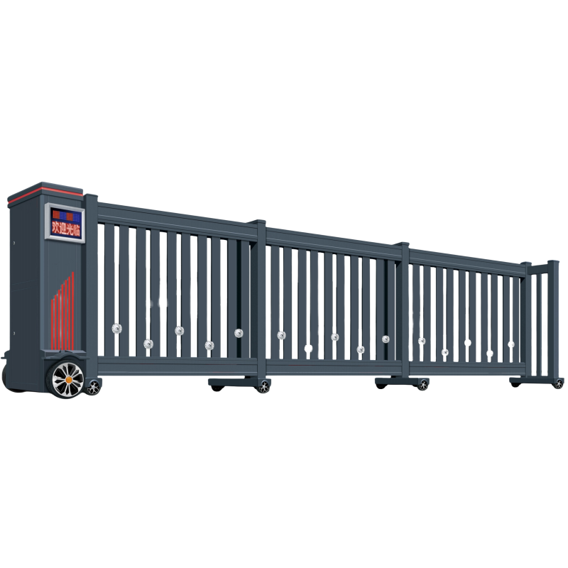 Hot Selling  Touchless Security Garage Aluminum Automatic Sliding Gate Safety Front Gate