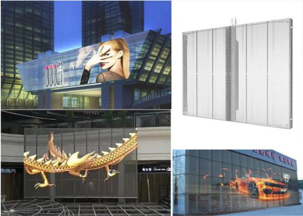 High brightness of 5,000nits P5 Transparent Led Screens with 100x50cm Panel