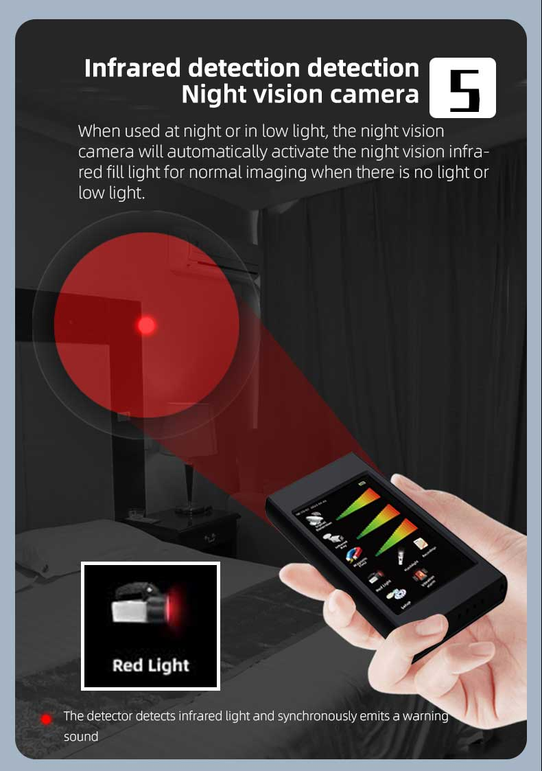 Portable Touch Car GPS WiFi Camera Mobile Phone Signal Tracking Scanner Detector