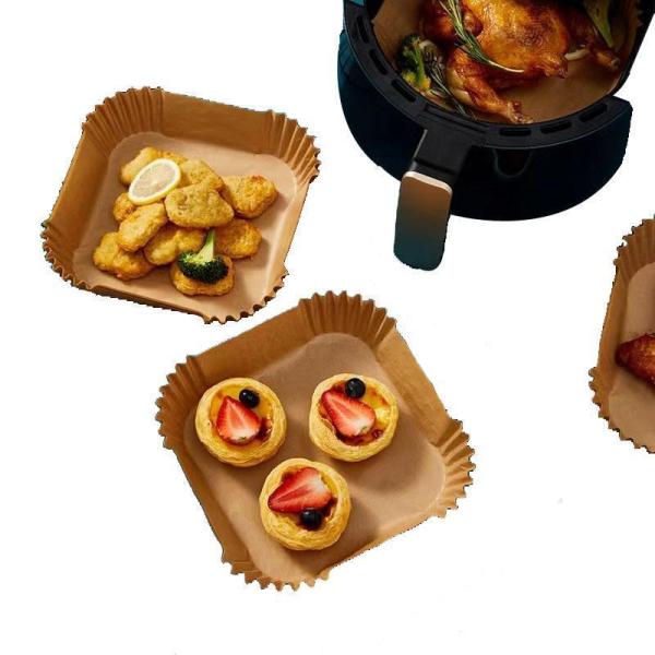 Square Non-Stick Waterproof Baking Cooking Parchment Air Fryer Disposable Paper Liner