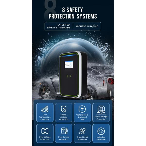 OCPP 1.6J 32A 3 фазы Wallbox EV зарядная куча 7kw - 22kw 380V Wallbox электрическое зарядное устройство для автомобилей