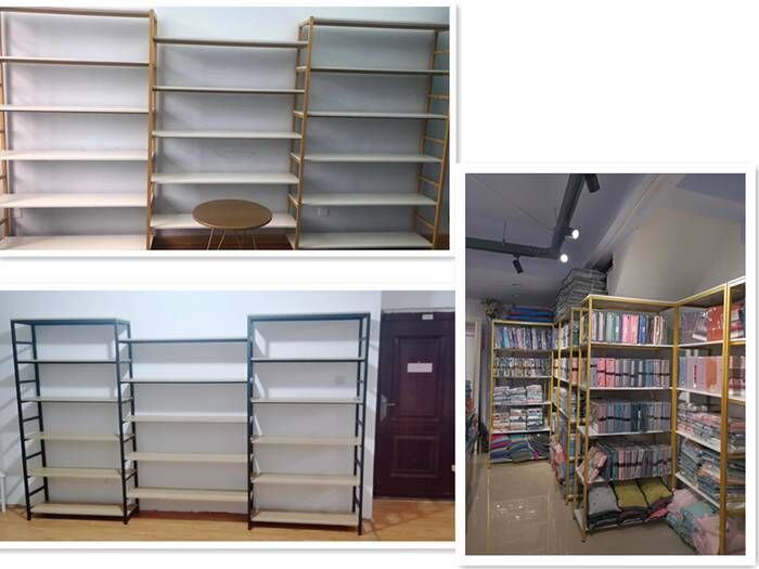 5-Layer Minimalist Design Aluminum Freestanding Display Shelves Supermarket Aisle & Corner Retail Shelf Dividers Home Furniture
