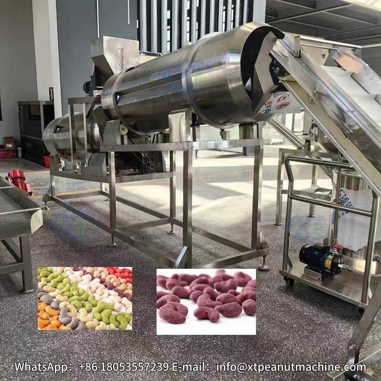 CE Certified Fried Flour-coated Peanut Making Machine Full Automatic Nuts Processing Line for Coated Peanut Production