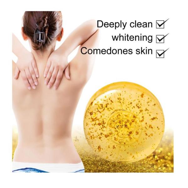 Естественное травяное золото 24К Хандкрафтед органическая кожа мыла очищая овальную форму