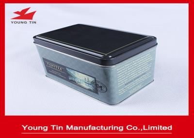 Rectangle Metal Coffee Tins Container Box With CMYK Printing 125 x 82 x 82 MM