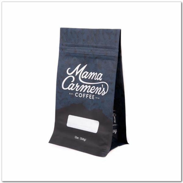 Customized Tin Tie Coffee Bean Packaging Bags , Aluminum Foil Side Gusset Stand Up Pouch With zipper