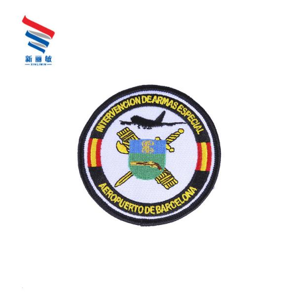 Customized Logo Golf Embroidered Woven Patches at Direct with Canvas Fabric