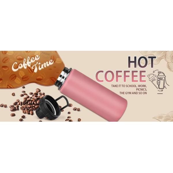 Insulated Water Bottle With Spout Lid Reusable Stainless Steel Water Bottles With Handle Leak Proof Sports Water Flask For Gym Travel Bike Camping 22oz
