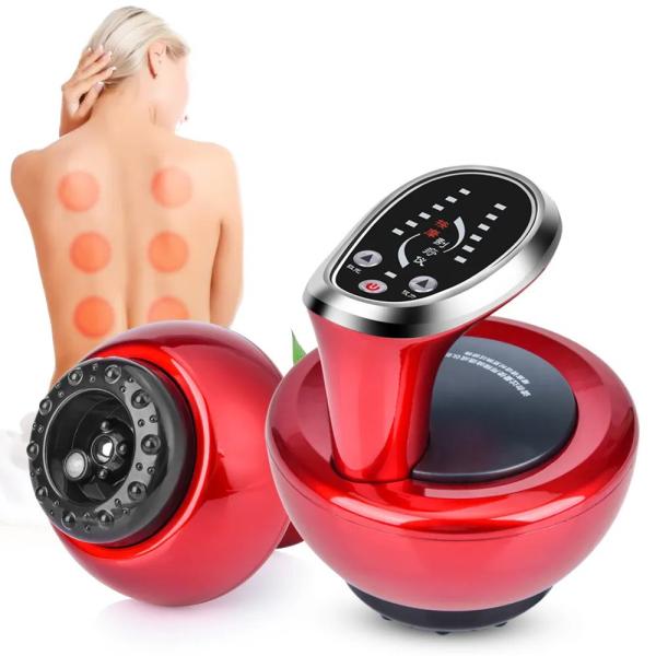 Red Light Therapy ABS Scraping Cupping Massager Electric Vacuum Gua Sha Body Massage Tool