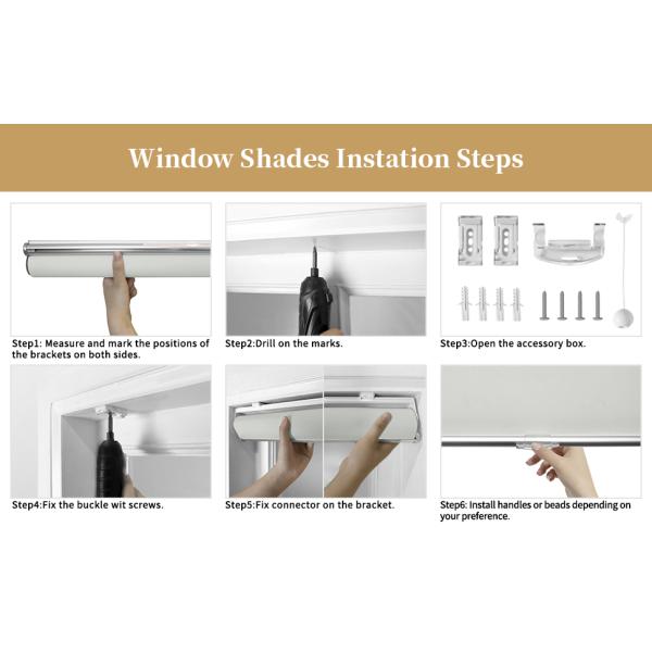 El apagón sin cuerda de la pulgada 24*72 ciega las sombras ligeras para el hogar del hotel