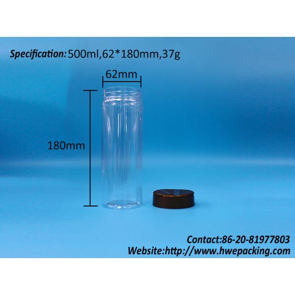 Plastic PET Round Wide Mouth Transparent Spice Jars Sifter Caps Chili Pepper Powder