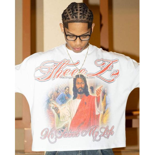 Long Sleeve Cropped Gym T Shirt Heavyweight Drop Shoulder Boxy T-Shirts Custom