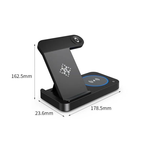 3 In 1 15W Magnetic Fast Charging Wireless Charger Folding Mobile Phone Bracket Multifunctional Fast Charging Wireless Mobile