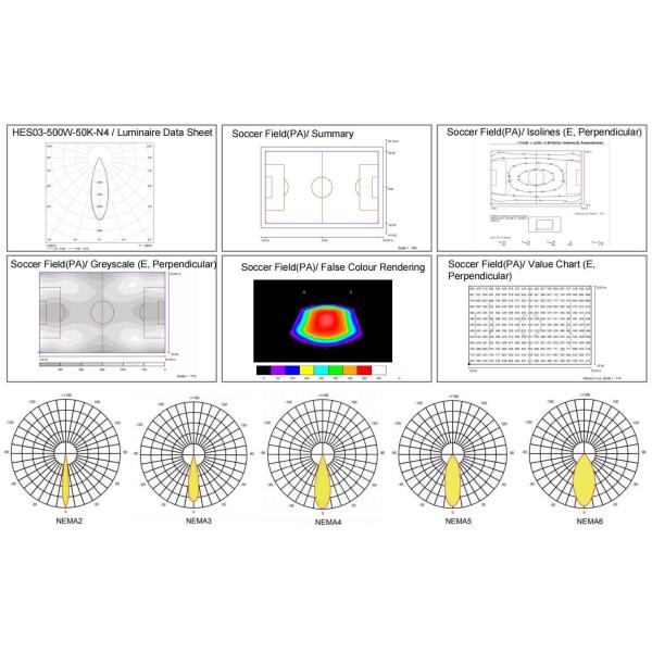 Stade IP66 LED Flood Light avec une puissance élevée 500W-1200W Pour le sport Basketball Champ de football