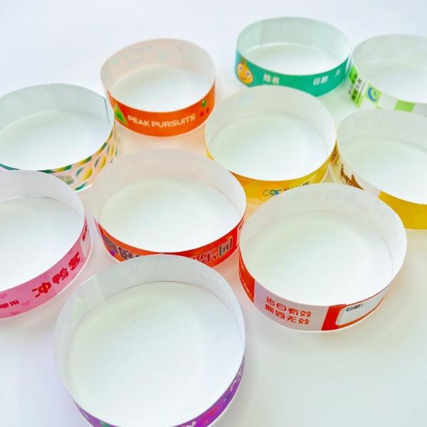 Waterproof and Bar Coding Tyvek Paper Event Wristbands Easy Identification for Smooth Check-in