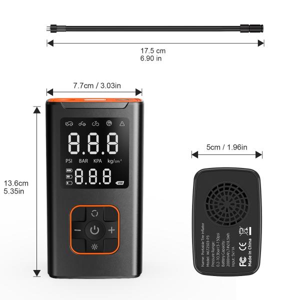 Compresor de aire portátil 4000 Mah 150PSI bomba de aire inalámbrica 5x más rápido inflador de neumáticos con batería potente para neumáticos de automóviles 5x más rápido portátil