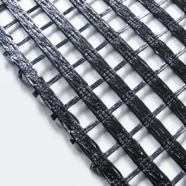 High Tensile Strength Fiberglass Geogrid 200kn Low Elongation For Secondary Enhancement