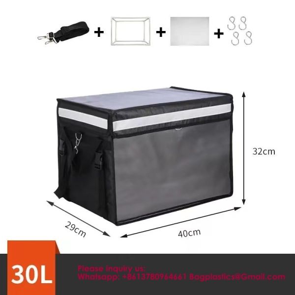 Insulated Food Delivery Bag With 4 Cup Holders/Drink Carriers, Large Catering Thermal Bag, Pizza Warmer Carrying Case, Insulated Hot & Cooler Bags For Beverages, Grocery, Food Transport