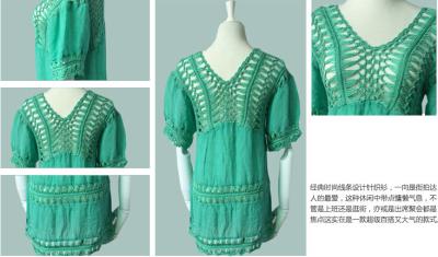 Blouse Shirts Women Emboridery Long Sleeve Crochet Tops Lace Blusas De Renda Camisa Femini