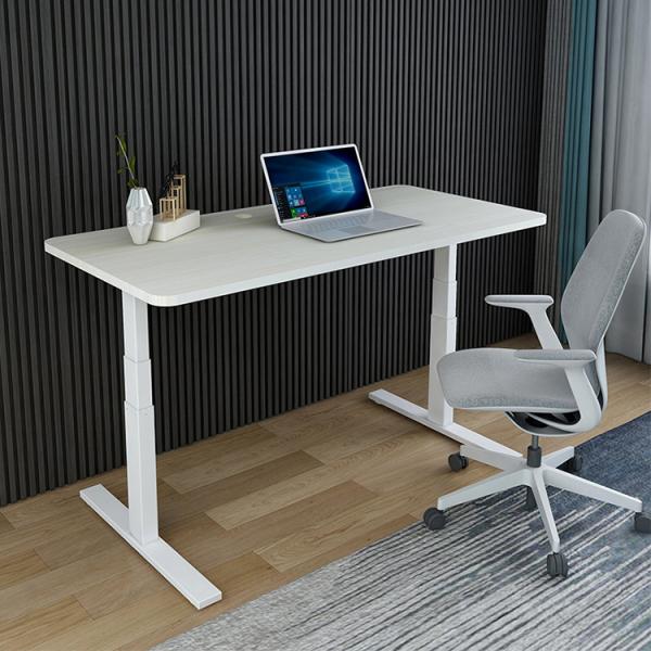 Améliorez votre santé et votre productivité avec ce bureau électrique blanc réglable en hauteur