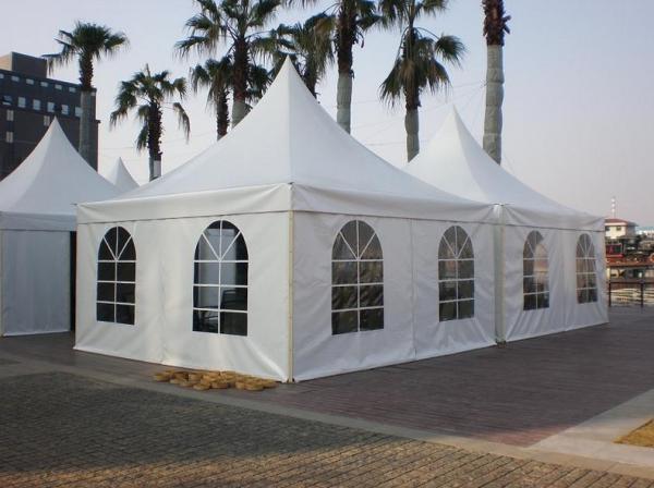 Clear Orange Pagoda Tents Canopy Party Tent DIN4102 B1/M2/B1UV - Resistant