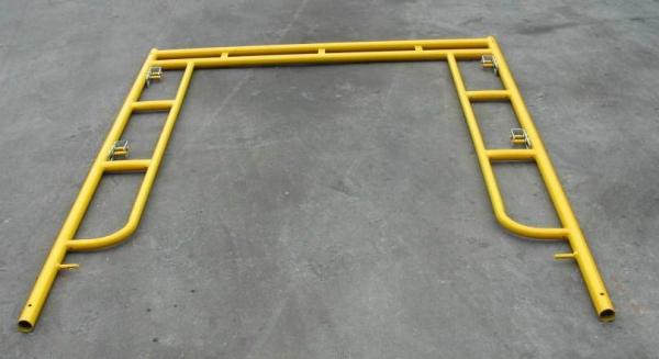 Yellow Coated Low Carbon Walk Through Scaffolding Frames American Design 5x5