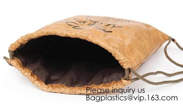 Backpack - Tyvek Bag Paper Bag,Waterproof Tyvek Bag For Gym Or Travel, Inside Zippered Pocket