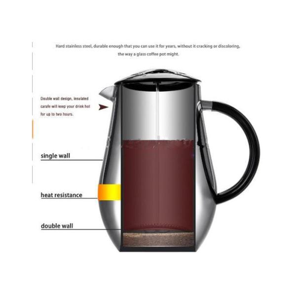Home Office French Press Coffee Pot 1000ml Stainless Steel teapot 34oz