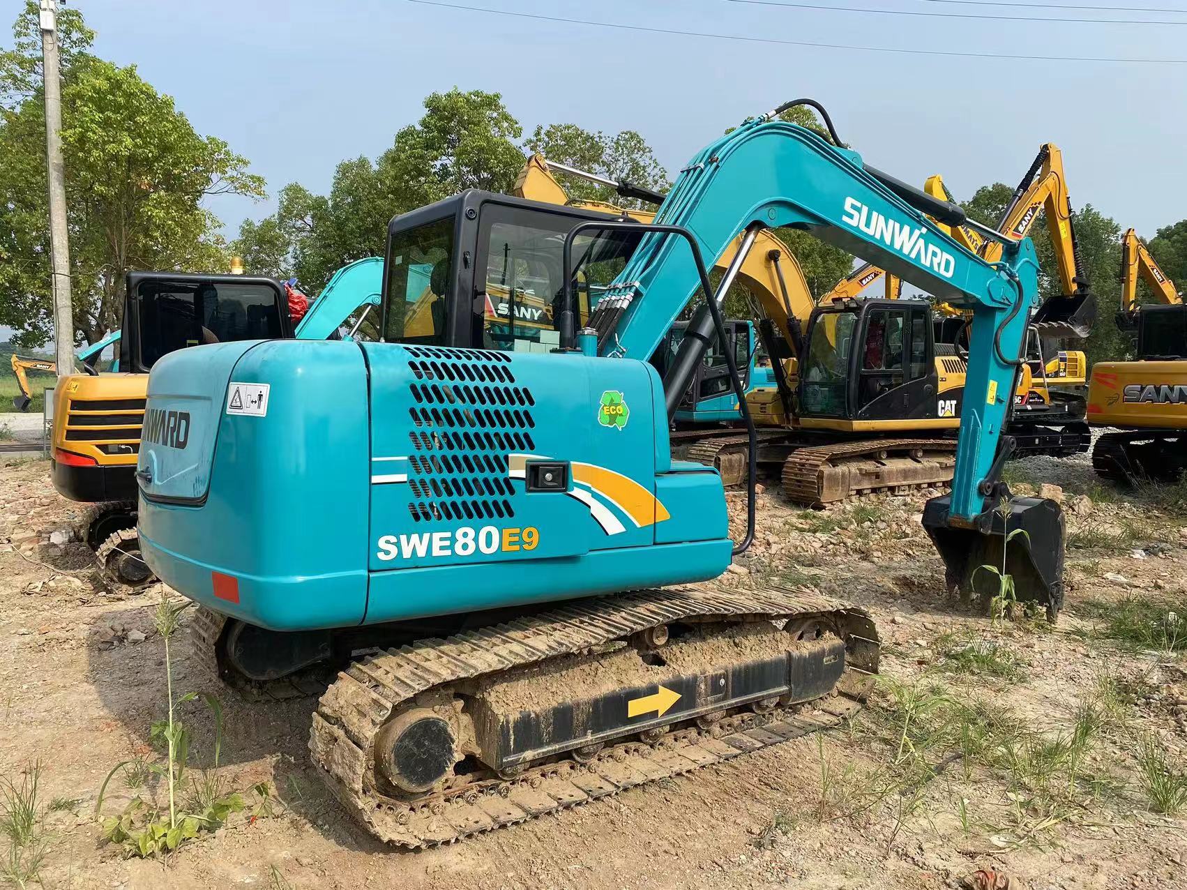 Прочный экскаватор SWE80E9 Гидравлический экскаватор с двигателем YANMAR 4TNV98-ZCSSUC