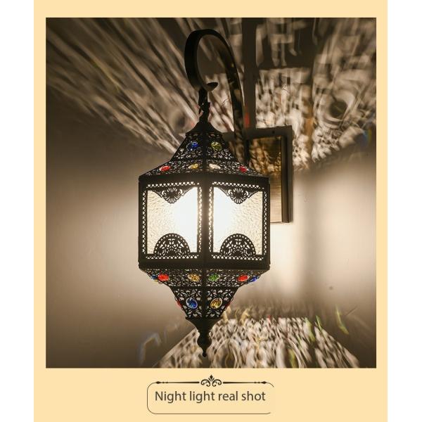 Lumière murale en cuivre vintage décorative d'intérieur avec matériau du corps de la lampe en verre de cuivre