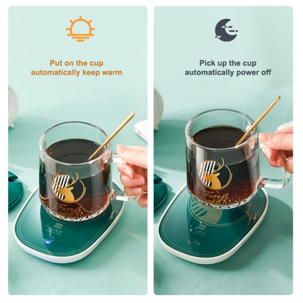 Custom Logo Cup Heating Pad 55 Temperature Control Smart Coffee Mug for Business Gifts