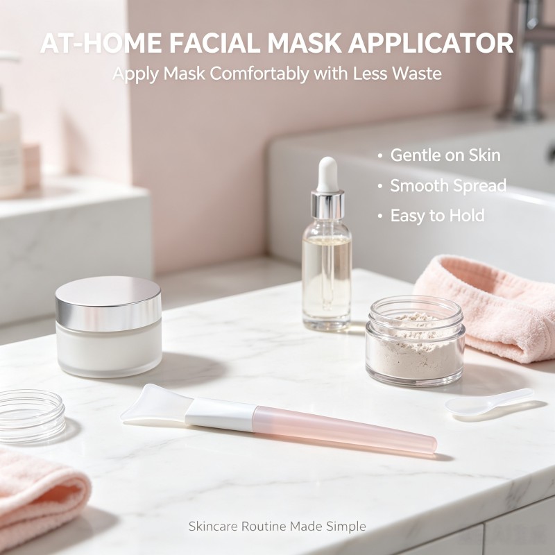 Soft Silicone Face Mask Applicator Brush Silicone Handle Skincare Cream Reusable Cosmetic Spatula Facial Mask Mixing Applying