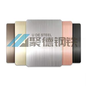 201 304 Brushed Stainless Steel Sheet with PVD Coating and High Corrosion Resistance in 0.3-3mm Thickness