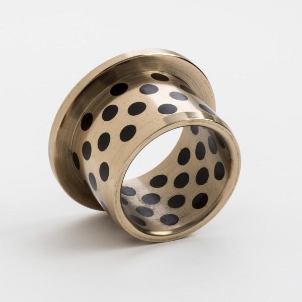 Solid Lubricant Manganese Bronze Sliding Bearings Flanged Plate CuZn25AI5Mn4 C86300