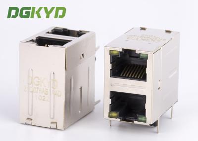 2x1 Double deck 10 Pin Rj45 Connector 1000base T TX cat6 rj45 magnetics connector