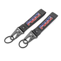Cadena de llaves de servicio policial personalizada - Gancho de metal de trabajo pesado y diseño policial audaz para profesionales de la aplicación de la ley