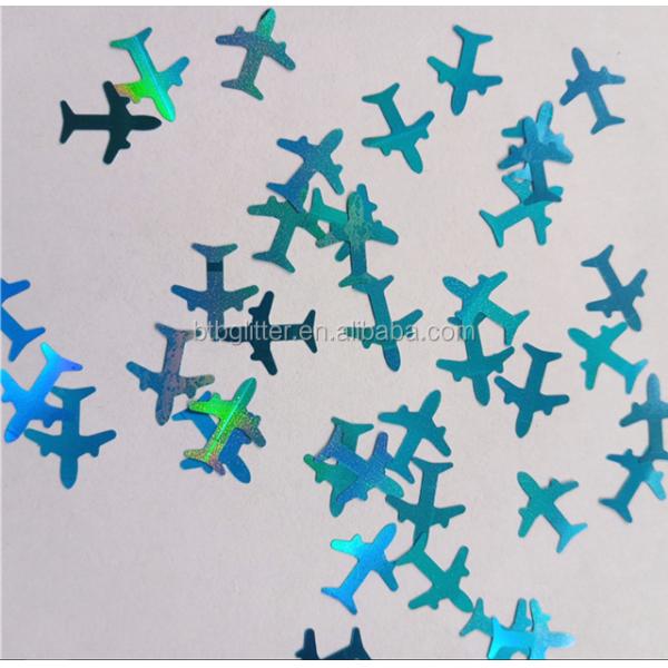 Professional Other Holiday Supplies 2025 Shaped Airplane Glitter Shape Plane with 3D Aircraft Shaped Glitter Airplane