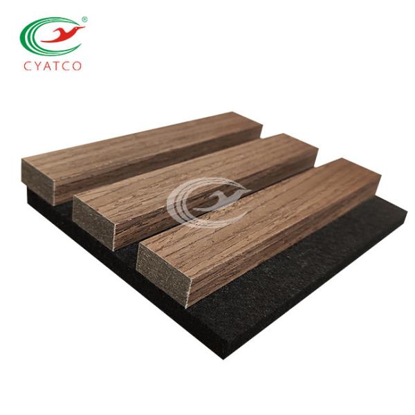 Apartment Vertical Wood Slat Wall Timber 600x1200mm Sound Absorbing