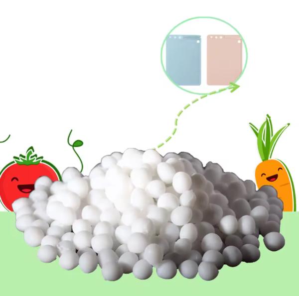 Placa de corte de plástico mate de grado alimenticio hecha de pellets de materia prima TPE (basada en TPR, compatible con la FDA en contacto con alimentos)