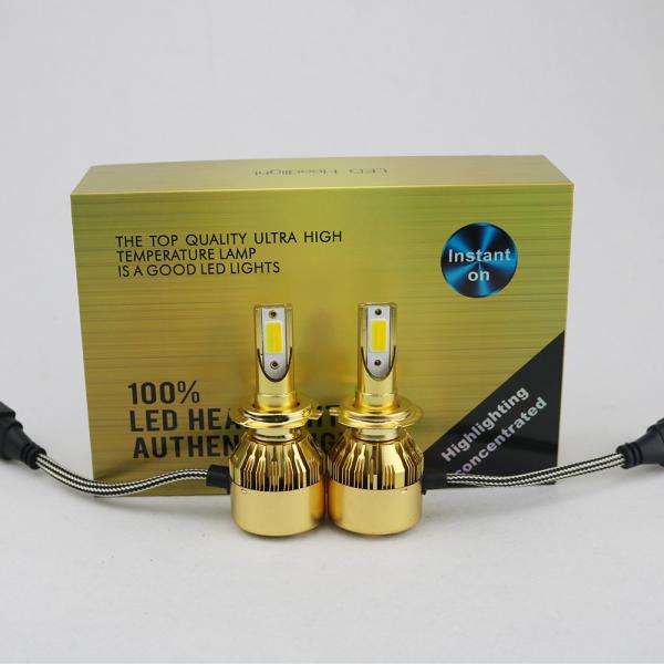 Magnalium Material Universal Car LED Headlights 40W H7 3600 Lumens