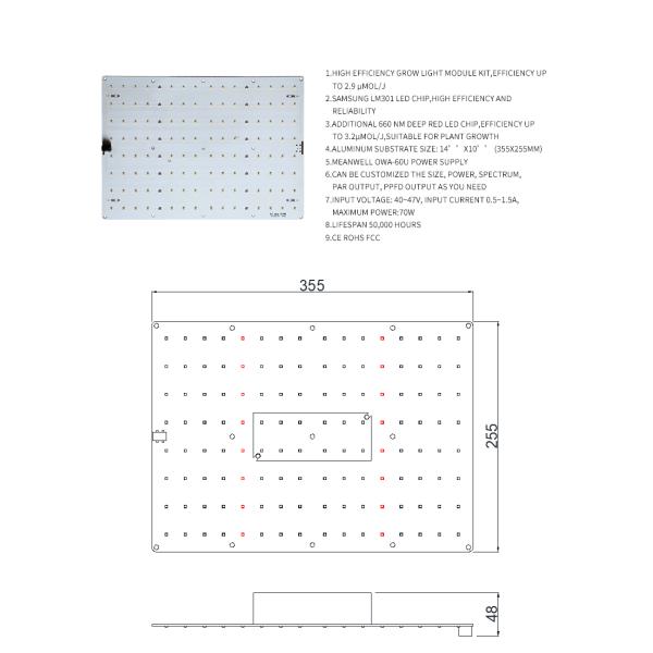 3500K LED Plant Growth Lamp Lm301b  3x3 Led Grow Tent Kit 128 Top Bin