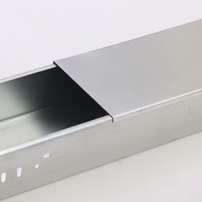Custom Galvanized Cable Trough System Silver Wall Mounted Corrosion Resistant