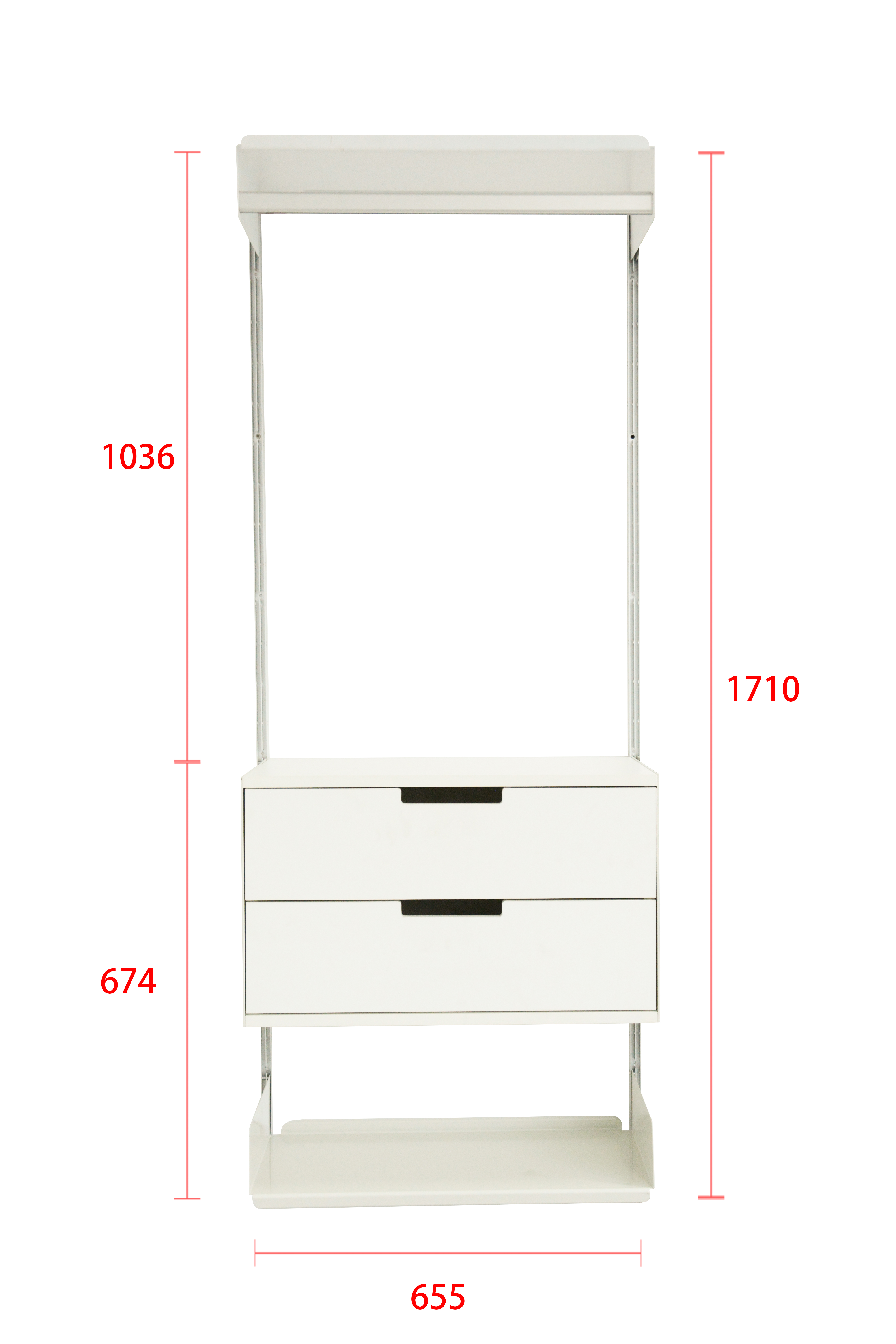 New Steel Modular Wall Shelving System 5-tier Adjustable Track Mounted Floating Shelves for Bedroom Living Room Clothing Food