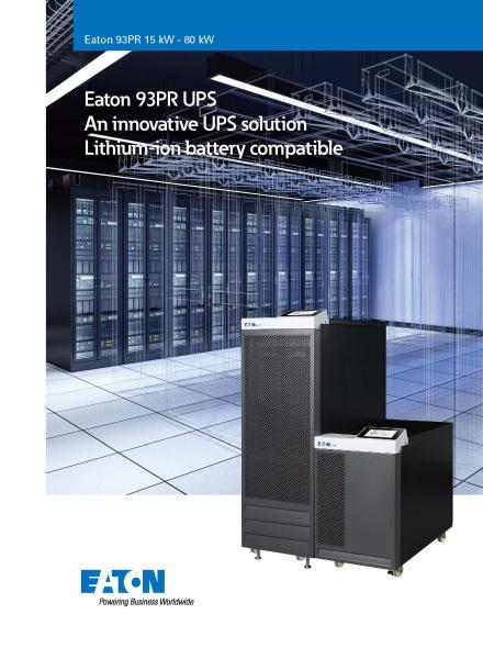 Eaton ups marca global série 93PR eaton 1kva 380/ 400/415V garantia de qualidade escolta confiável para centro de dados completo sol